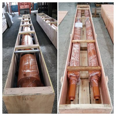 21 Mpa Ciśnienie robocze Fabryka stalowa Ciężkie cylindry hydrauliczne z dostosowaną długością uderzenia