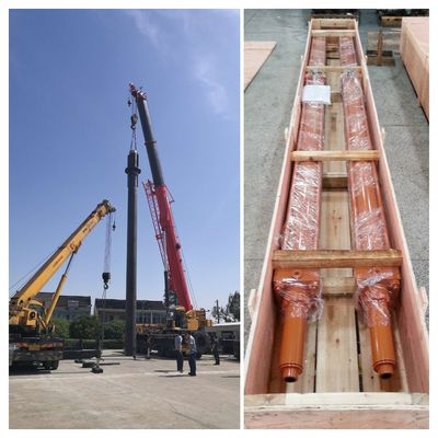 Ciśnienie robocze 21 Mpa Jednostronne silniki hydrauliczne 3-stopniowe z rurą cylindrową 27SiMn