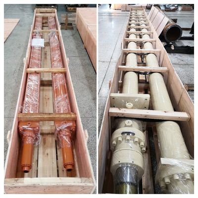 Z dopasowaną średnicą 32 Mpa Ciśnienie badawcze Fabryka stalowa Ciężkie cylindry hydrauliczne